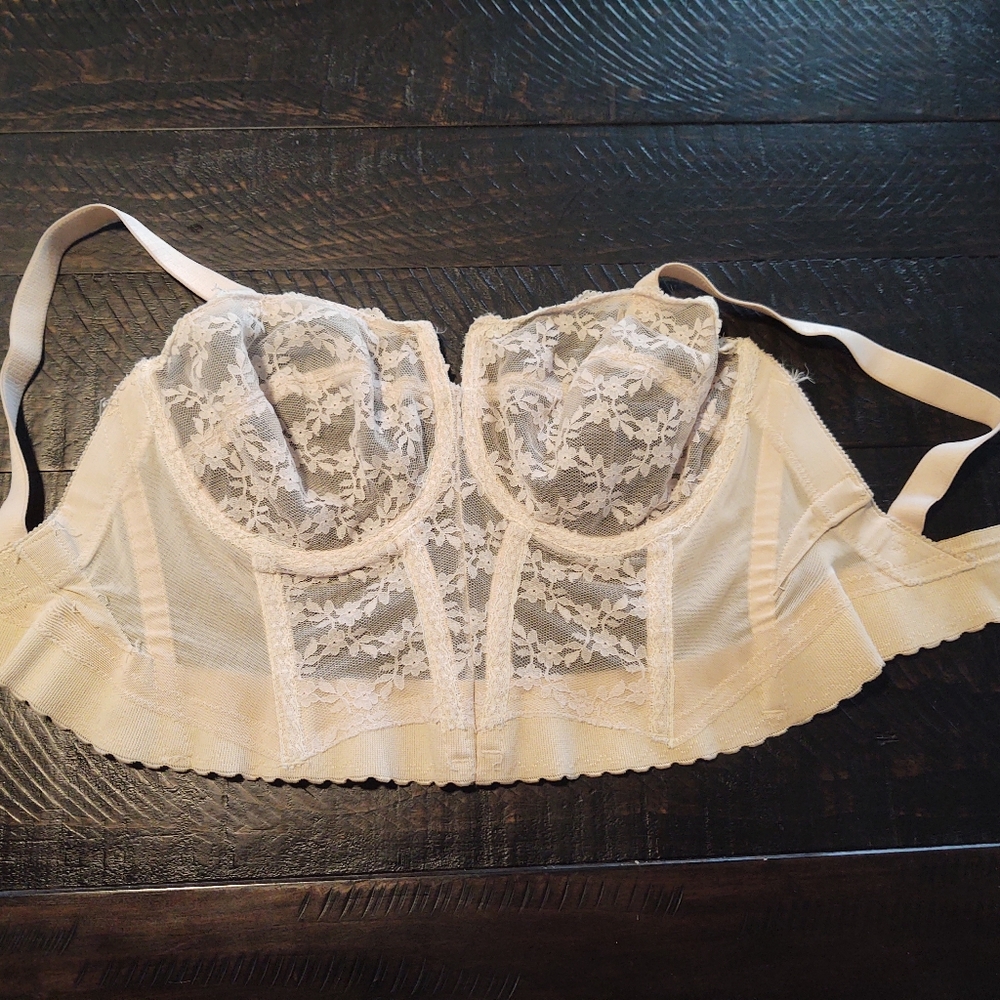 Backless Bustier Bra 36D tan/cream